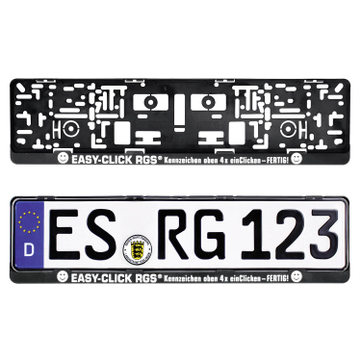 Kennzeichenhalter EASY-CLICK RGS ®: 10er-Set, mit Ihrem 1-Farb-Aufdruck 
