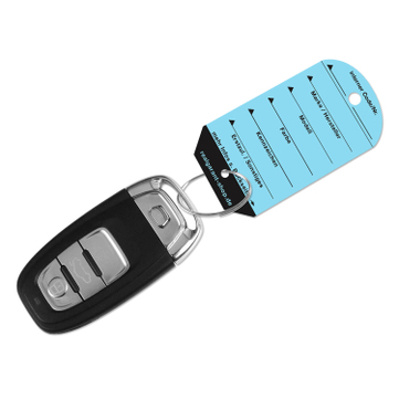 Schlüsselanhänger Car: 100 Anhänger, 100 Schlüsselringe  Blau