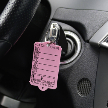 Schlüsselanhänger Autotag 1: 200 Anhänger + Ringe, 1 Stift  Rosa