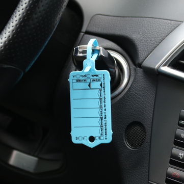 Schlüsselanhänger Autotag 2: mit Raster-Schnellverschluss, 200 Stück Blau