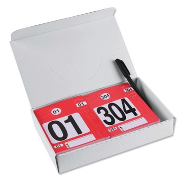 Leitzahlset 4-teilig zur Fahrzeugorganisation: Nr. 01 bis 304 Set mit 304 Stück 