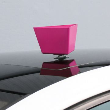 Leitzahlträger mit Saugnapf, ohne Beschriftung / Blanko  Pink / Blanko