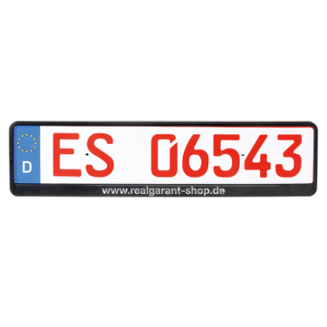 Kennzeichenhalter Erut de Luxe: Schrift & Logos erhaben mit Chrome-Finish 