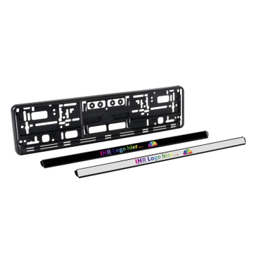 Kennzeichenhalter Colour-You: Werbeleiste mit Ihrem Druck, 4C-Digitaldruck 