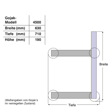 Gojak 4500 / G4520: Auto-Rangierhilfe: bei Breitreifen & bei wenig Bodenfreiheit 