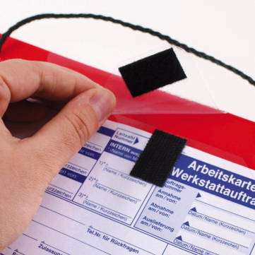 Auftragstasche A4 Economy: Werkstattmappe, Auftragsmappe mit Schlüsseltasche Rot