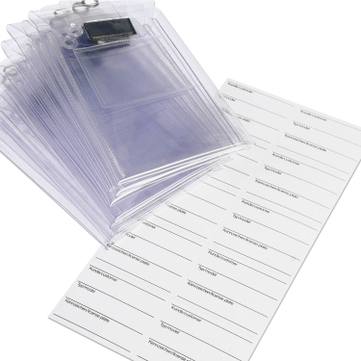 Schlüsseltasche XL für Display-Keys: Klettverschluß, VPE= 10 Hüllen+Etiketten 
