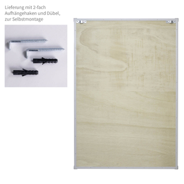 Plantafel 10+1 Reihe für 30x DIN A4 Auftragsmappen, Rahmen aus Kunststoff 