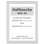 Hafttasche RGS: A4 selbsthaftend an Glasscheiben, bis 120°C hitzebeständig 
