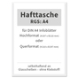 Hafttasche RGS: A4 selbsthaftend an Glasscheiben, bis 120° hitzebeständig 