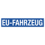 EU-Fahrzeug Werbetext-Folie selbstklebend, von außen auf Glas klebend EU-Fahrzeug