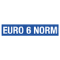 Euro 6 Norm Werbetext-Folie selbstklebend, von außen auf Glas klebend EURO 6 Norm