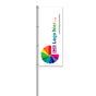 Fahnen Individual aus Glanzpolyester, mit 4 Karabinerhaken H 300 x B 120 cm H300 x B120 cm