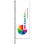 Fahnen Individual aus Mesh-Material, mit 5 Karabinerhaken, H 400 x B 150 cm H400 x B 150 cm