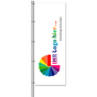 Fahnen Individual aus Glanzpolyester, mit 5 Karabinerhaken H 400 x B 150 cm H400 x B150 cm