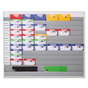 Plantafel Universal: für DIN A4 Dokumente / Mappen, 11 Reihen mit Kunststoffrahmen 