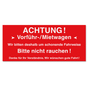 Serviceaufkleber Vorführ-/ Mietwagen: bitte nicht rauchen  