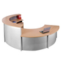 Empfangstheke TK6 Concept: Set mit 2 Theken und 2 Tischen 45 Grad abgewinkelt 