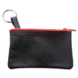 Schlüsseltasche CI mit rotem Nylon-Reißverschluss  Schwarz/Rot