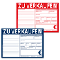 KFZ-Verkaufsschilder DIN A3: 13 Zeilen für Zubehör, 2-fach gelocht Blau