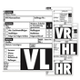 Rad-/Reifenaufkleber 4-fach Satz: Reifenetiketten VL/VR/HL/HR (100 x 4-fach Sätze) 