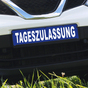 Miniletter Standard: Kennzeicheneinleger 1,5 mm stark, Motiv: Tageszulassung 