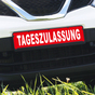 Miniletter Standard: Kennzeicheneinleger 1,5 mm stark, Motiv: Tageszulassung 