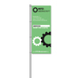 Fahnen Individual aus Mesh-Material, mit 4 Karabinerhaken, H 300 x B 120 cm H300 x B120 cm