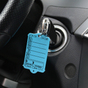 Schlüsselanhänger Autotag 1: 100 Anhänger mit Stahlringen  Blau