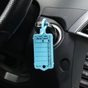 Schlüsselanhänger Autotag 2: mit Raster-Schnellverschluss, 100 Stück Blau