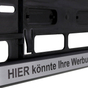 Kennzeichenhalter Erut Silver-Edition: mit Steckleiste 1-Farb-Siebdruck 